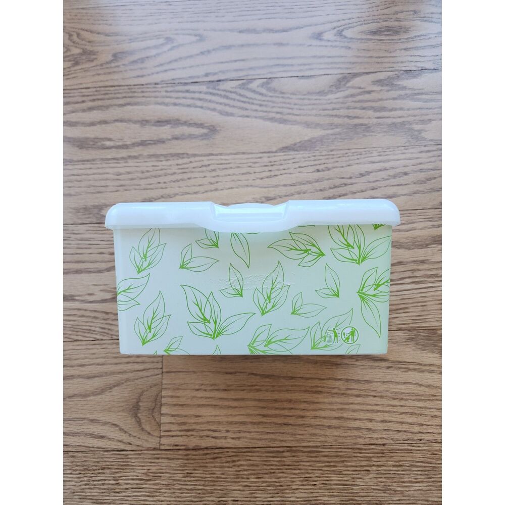 Huggies Baby Wipes Container Green Leaves Vintage Natural Care GUC